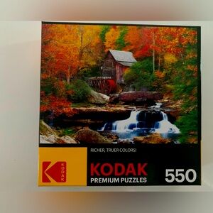Kodak Jigsaw Puzzle Glade Creek Mill 550 Pieces New Babcock State Park Waterfall
